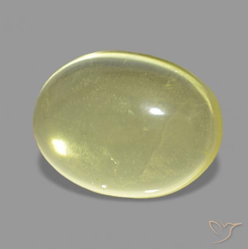 Cuarzo Amarillo piña claro natural de 9.59 ct, Ovalada, Transparente