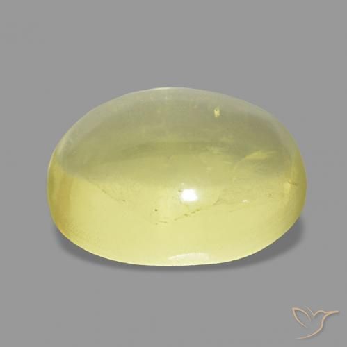 Cuarzo Amarillo piña claro natural de 9.59 ct, Ovalada, Transparente