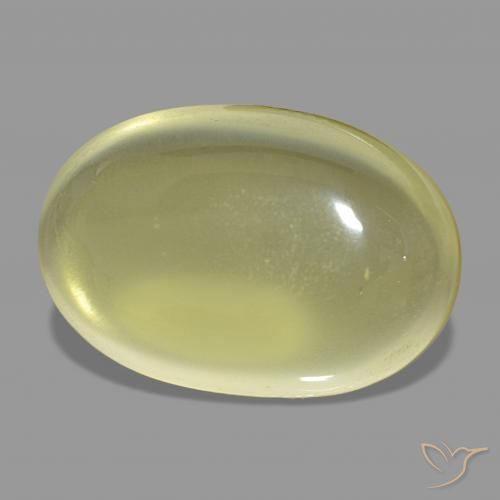 Cuarzo Amarillo claro natural de 27.34 ct, Ovalada, Transparente