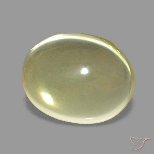 Cuarzo Amarillo piña claro natural de 4.65 ct, Ovalada, Transparente