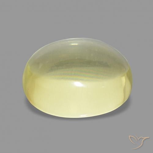 Cuarzo Amarillo piña claro natural de 4.65 ct, Ovalada, Transparente
