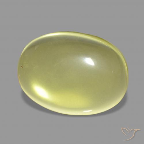 Cuarzo Amarillo claro natural de 12.70 ct, Ovalada, Transparente