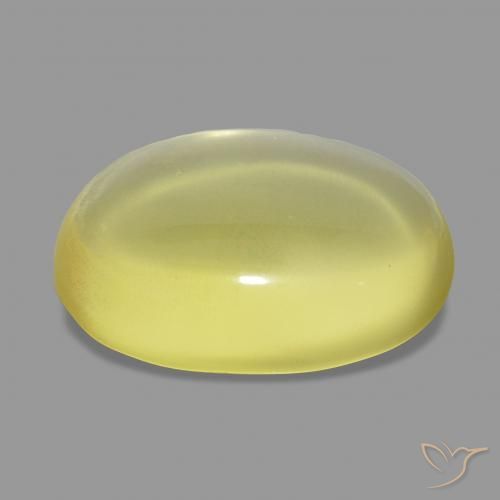 Cuarzo Amarillo piña claro natural de 19.24 ct, Ovalada, Transparente