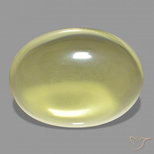 Cuarzo Amarillo claro natural de 43.75 ct, Ovalada, Transparente