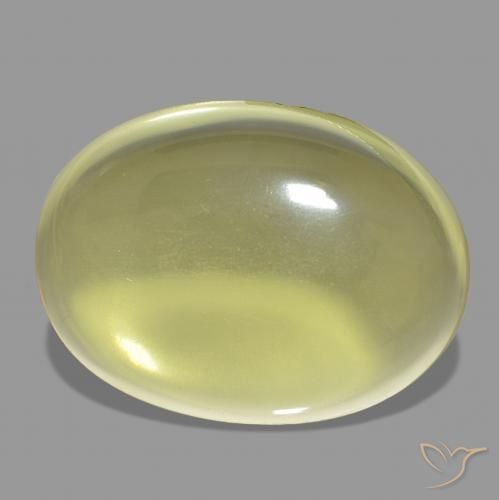 Cuarzo Amarillo claro natural de 43.75 ct, Ovalada, Transparente