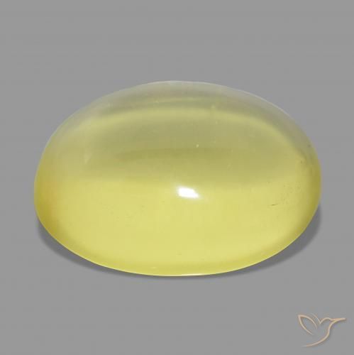 Cuarzo Amarillo claro natural de 62.88 ct, Ovalada, Transparente