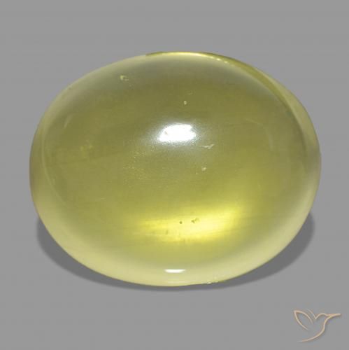 Cuarzo Amarillo medio natural de 57.61 ct, Ovalada, Transparente