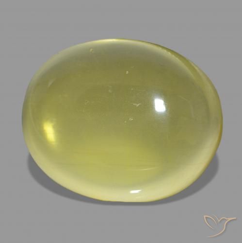 Cuarzo Amarillo medio natural de 57.61 ct, Ovalada, Transparente