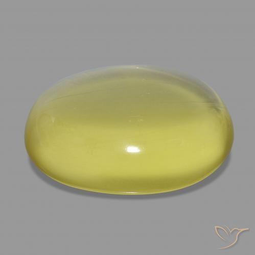 Cuarzo Amarillo medio natural de 57.61 ct, Ovalada, Transparente
