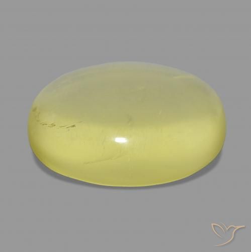 Cuarzo Amarillo piña natural de 35.67 ct, Ovalada, Transparente