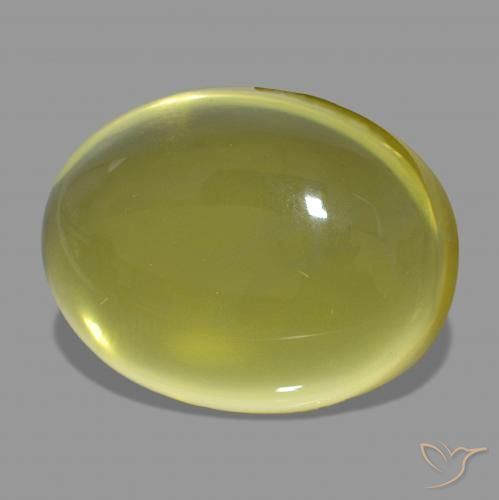 Cuarzo Amarillo medio natural de 50.35 ct, Ovalada, Transparente