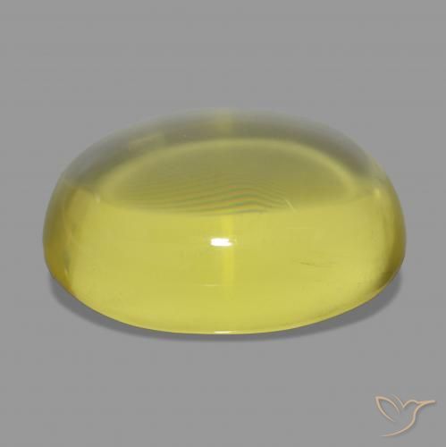 Cuarzo Amarillo medio natural de 50.35 ct, Ovalada, Transparente