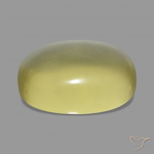 Cuarzo Amarillo piña claro natural de 46.42 ct, Ovalada, Transparente