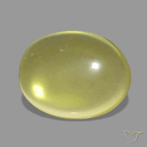 Cuarzo Amarillo piña natural de 15.07 ct, Ovalada, Transparente
