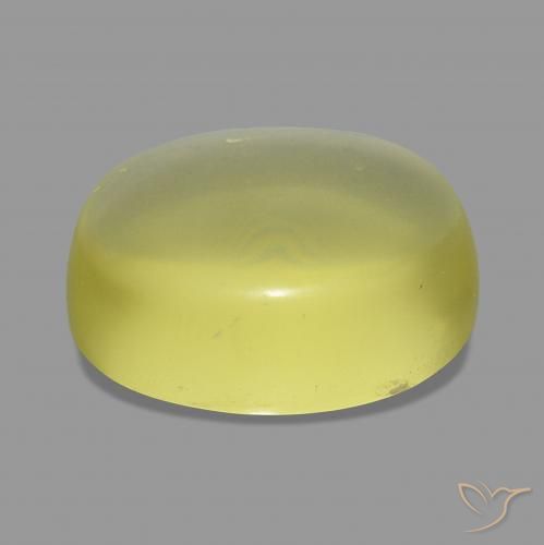 Cuarzo Amarillo piña natural de 15.07 ct, Ovalada, Transparente