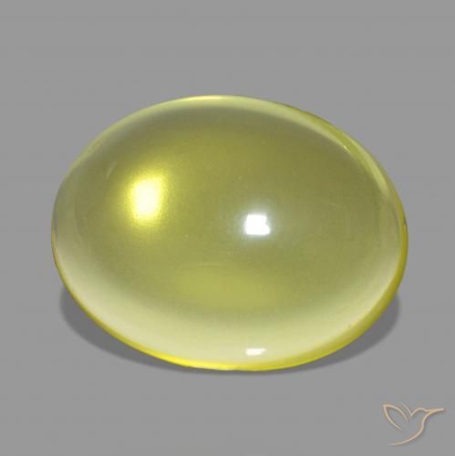Cuarzo Amarillo medio natural de 14.58 ct, Ovalada, Transparente