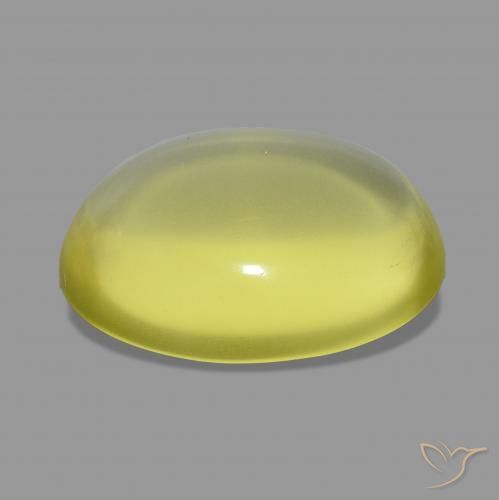 Cuarzo Amarillo medio natural de 14.58 ct, Ovalada, Transparente
