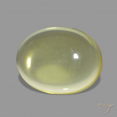 Cuarzo Amarillo piña claro natural de 11.54 ct, Ovalada, Transparente