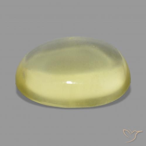 Cuarzo Amarillo piña claro natural de 11.54 ct, Ovalada, Transparente