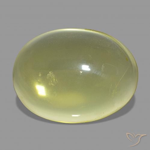 Cuarzo Amarillo claro natural de 47.33 ct, Ovalada, Transparente