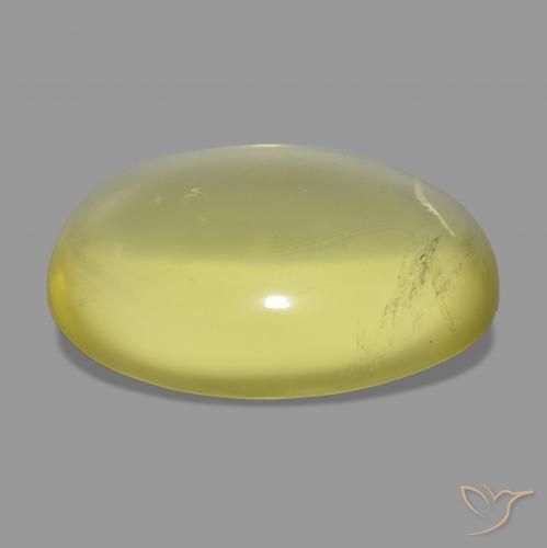 Cuarzo Amarillo claro natural de 47.33 ct, Ovalada, Transparente