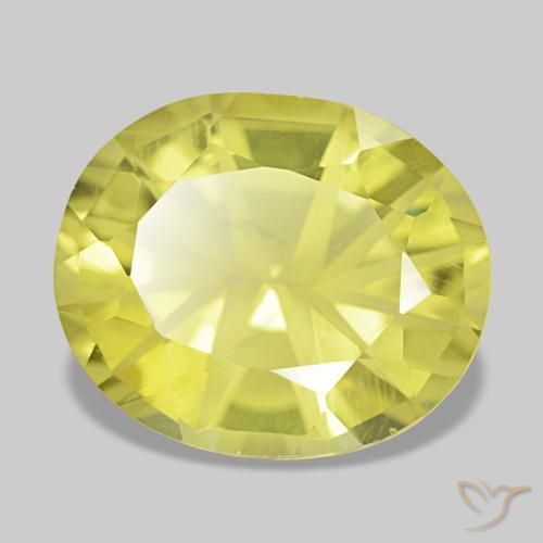 Cuarzo amarillo natural de 7,27 ct, corte óvalo, VVS-VS