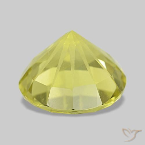 Cuarzo amarillo natural de 3,09 ct, corte redondo, VS