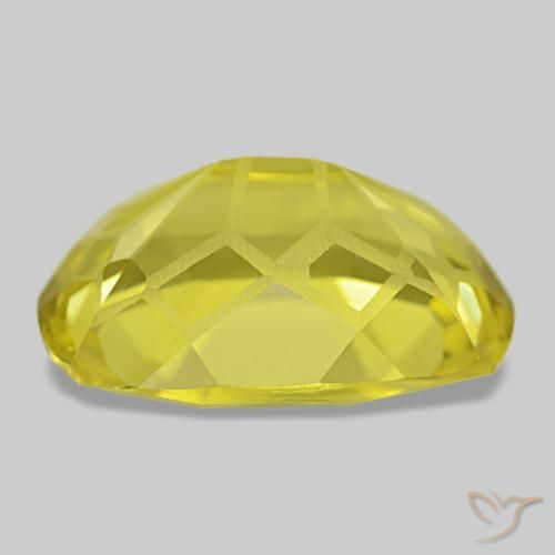 Cuarzo amarillo natural de 11,85 ct, corte cojín, VS