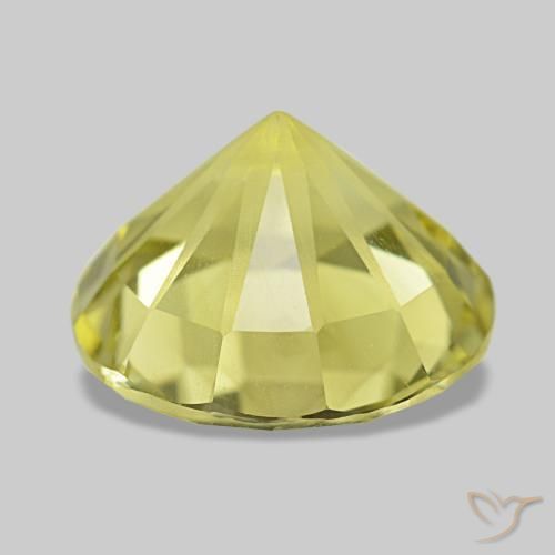Cuarzo amarillo natural de 4,38 ct, corte redondo, VVS