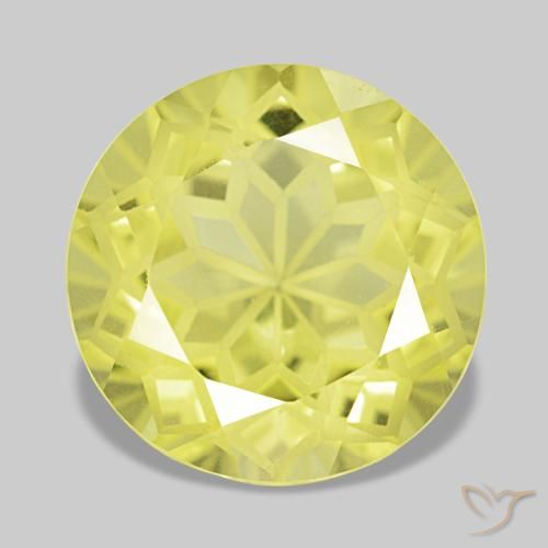 Cuarzo amarillo natural de 3,92 ct, corte redondo, VVS