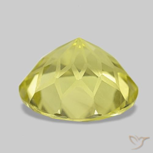 Cuarzo amarillo natural de 3,92 ct, corte redondo, VVS