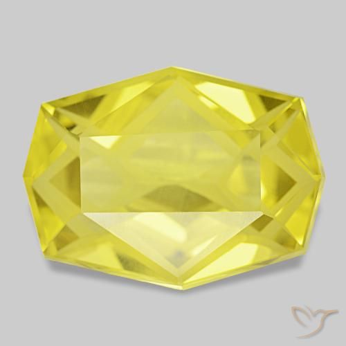 Cuarzo amarillo natural de 12,75 ct, forma elegante, VVS