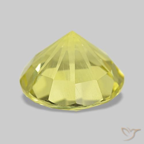 Cuarzo amarillo natural de 3,52 ct, corte redondo, VVS