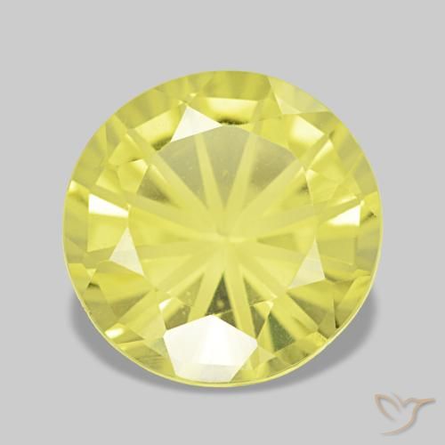 Cuarzo amarillo natural de 2,79 ct, corte redondo, VVS