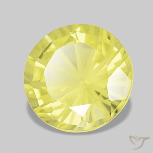 Cuarzo amarillo natural de 2,79 ct, corte redondo, VVS