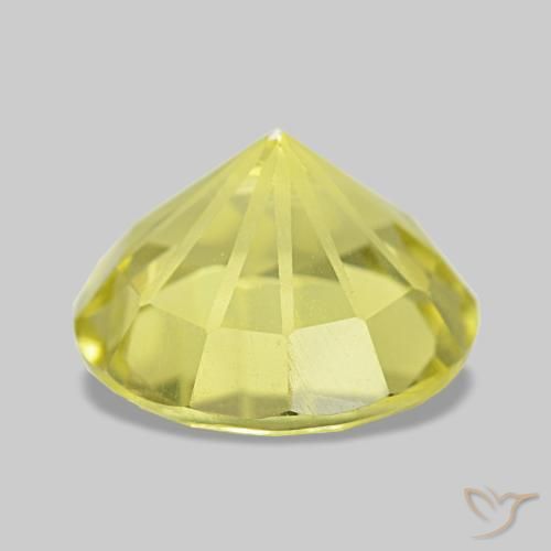 Cuarzo amarillo natural de 2,79 ct, corte redondo, VVS