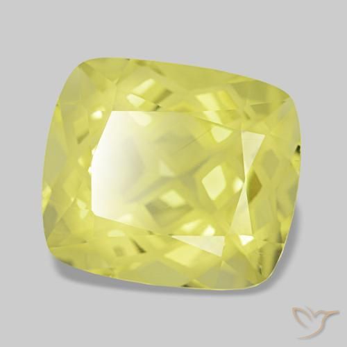 Cuarzo amarillo natural de 4,81 ct, corte cojín, VVS