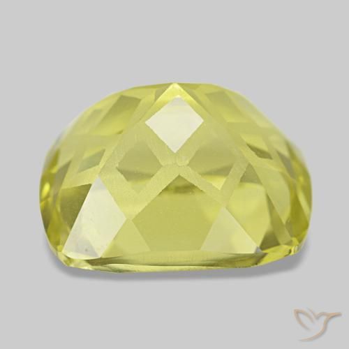 Cuarzo amarillo natural de 4,81 ct, corte cojín, VVS