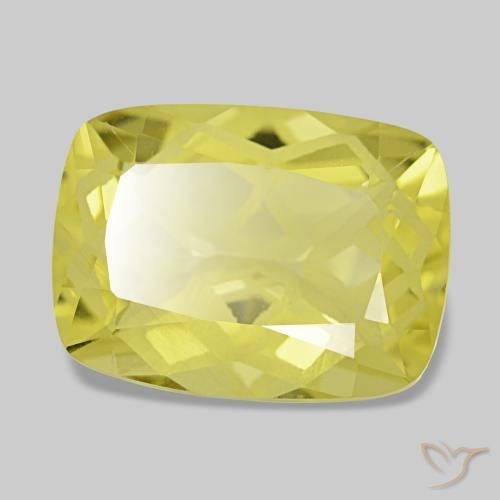 Cuarzo amarillo natural de 5,60 ct, corte cojín, VVS