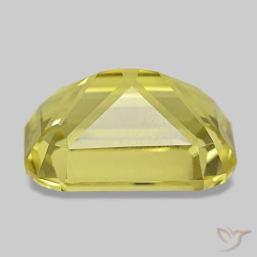 Cuarzo amarillo natural de 8,97 ct, corte esmeralda, VVS