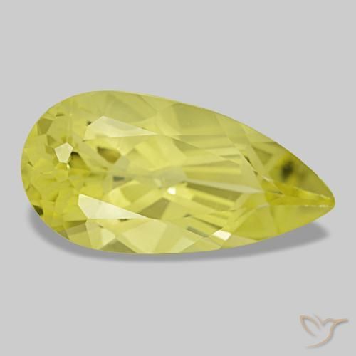 Cuarzo amarillo natural de 4,70 ct, en forma de pera, VVS