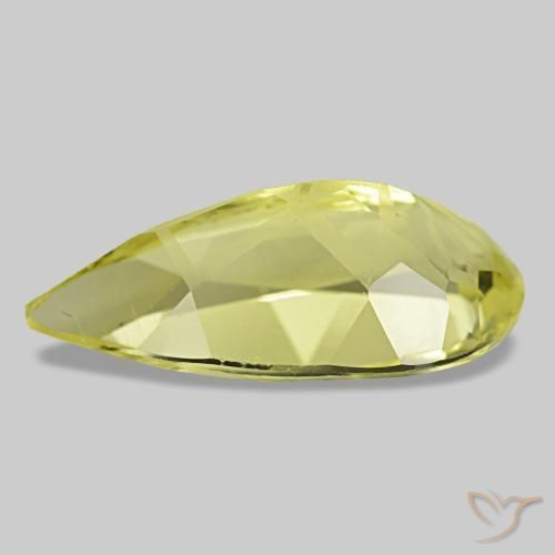 Cuarzo amarillo natural de 4,70 ct, en forma de pera, VVS