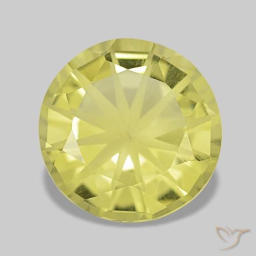 Cuarzo amarillo natural de 2,51 ct, corte redondo, VVS