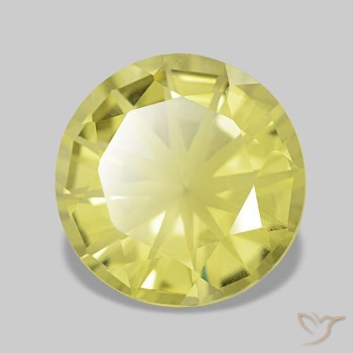 Cuarzo amarillo natural de 2,51 ct, corte redondo, VVS