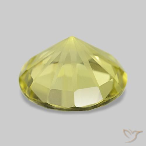 Cuarzo amarillo natural de 2,51 ct, corte redondo, VVS