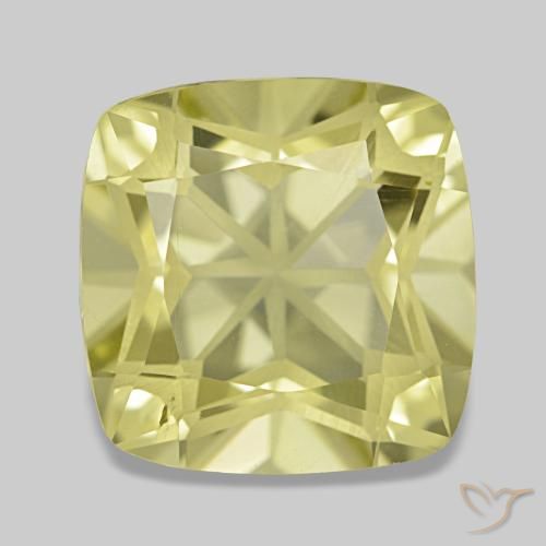 Cuarzo amarillo de 5,07 ct, cojín, VVS
