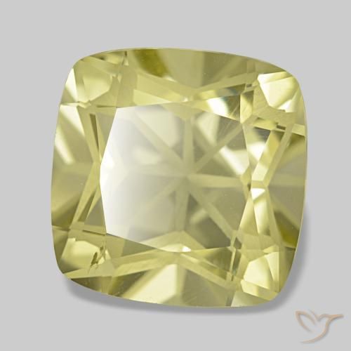 Cuarzo amarillo natural de 5,07 ct, corte cojín, VVS