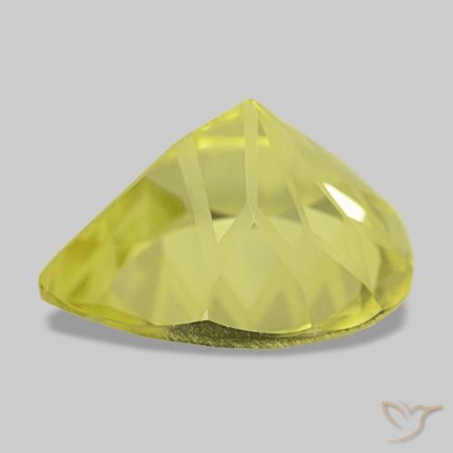 Cuarzo amarillo natural de 5,44 ct, en forma de pera, VS