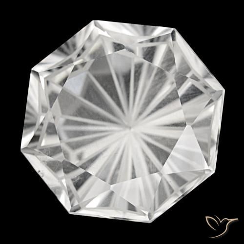 Cuarzo blanco natural de 48,56 ct, corte esmeralda, VS