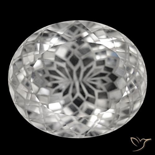 Cuarzo blanco de 57,71 ct, ovalado, VVS